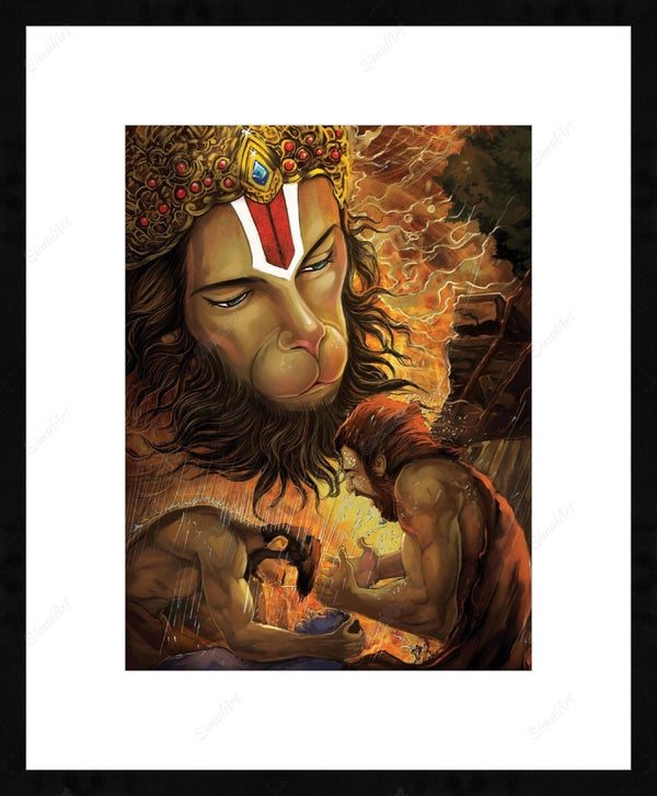 hanuman canvas painting