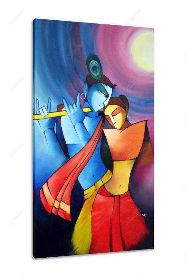 Radha Krishna By Mf Hussain