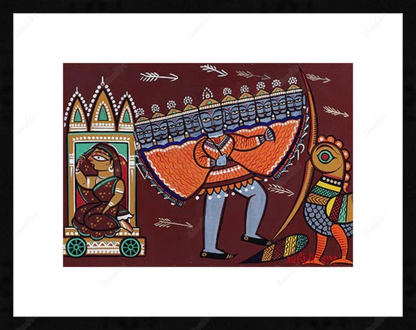 Ravana And Sita By Jamini Roy