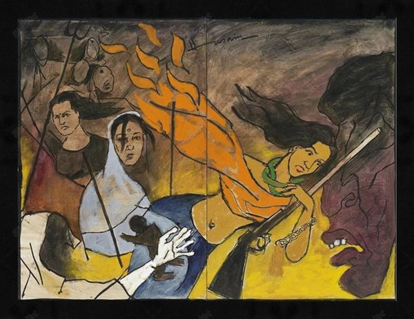 Mf Hussain Painting Of Madhuri Dixit