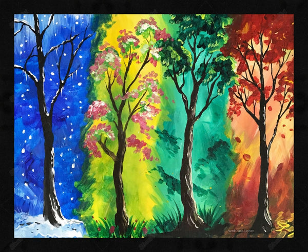 Abstract Tree Painting
