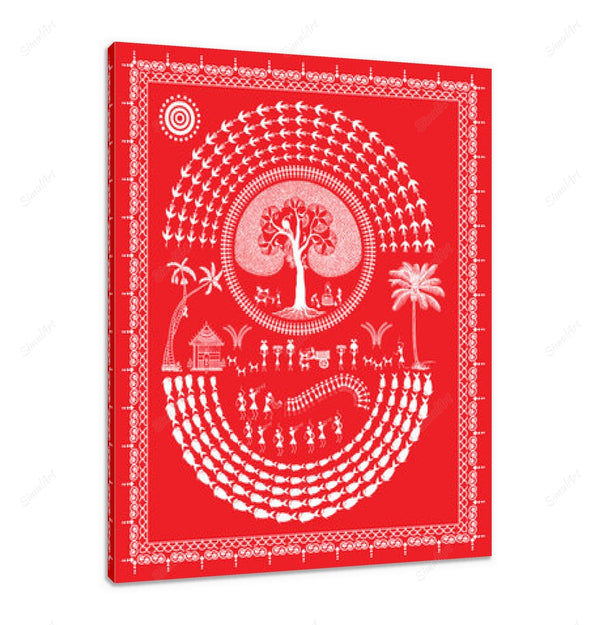 Warli Painting On Canvas