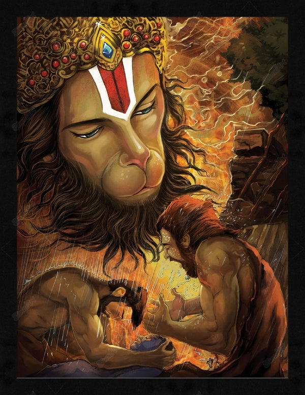 hanuman canvas painting