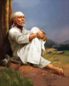 sai baba oil painting