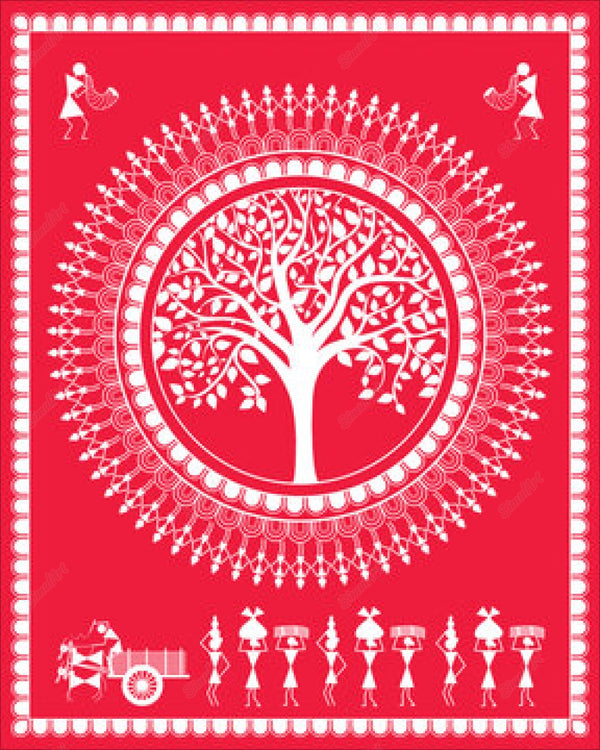Warli Painting On Canvas
