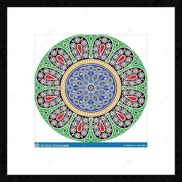 Acrylic Round Canvas Painting