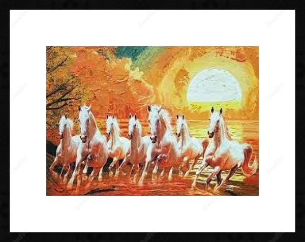 7 Horses Painting In Bedroom