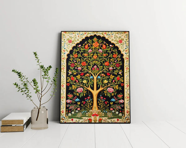 Multicolor Tree modern art Boho painting