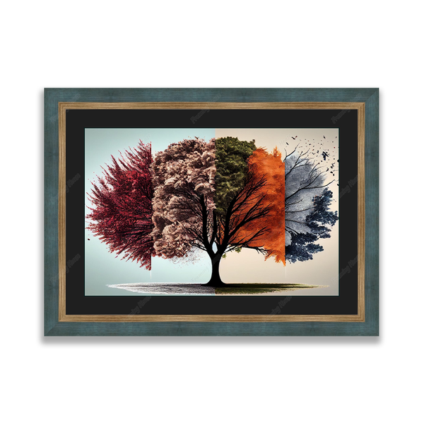 Green Frame with Gold Line