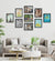 Black Synthetic Fiber Collage Photo Frames – Set of 9 for Wall Decor