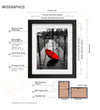 Black Synthetic Fiber Collage Photo Frames – Set of 9 for Wall Decor