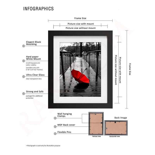 Premium Brown Synthetic Fiber Photo Frame