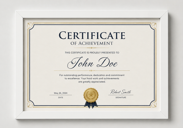 Certificate Frame – A4 & A3 | Premium Wooden Frames | Online Framing