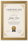 Certificate Frame – A4 & A3 | Premium Wooden Frames | Online Framing