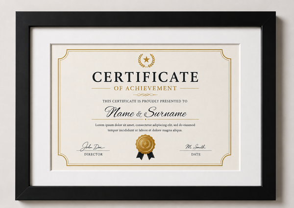 Certificate Frame – A4 & A3 | Premium Wooden Frames | Online Framing