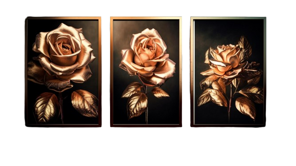 MODERN CREATIVE ABSTRACT ARTWORK GOLDEN BRUSH STROKES