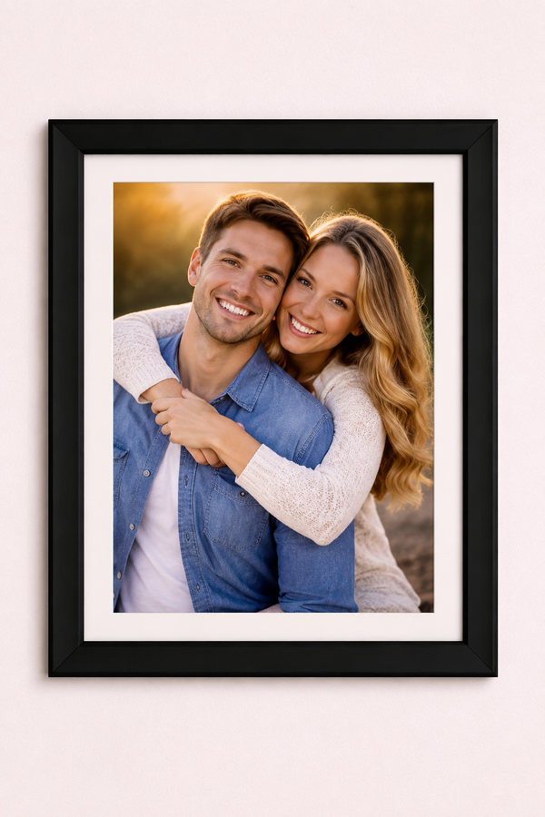 Modern Flat Wooden Photo Frame | Custom Wall Picture Frame Online