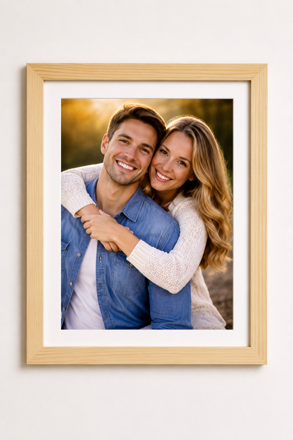 Modern Flat Wooden Photo Frame | Custom Wall Picture Frame Online