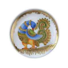 Peacock Multi Handmade Tanjore Painted Plates