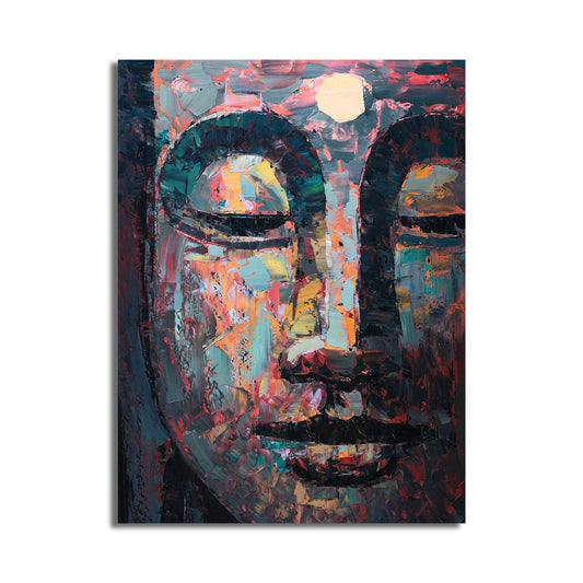 Buddha Wall Art Digital Buddha Face Canvas