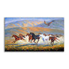 Beautiful Running Horses Digital Painting Mountain Landscape Abstract Modern Wall Art