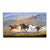 Beautiful Running Horses Digital Painting Mountain Landscape Abstract Modern Wall Art