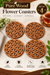 GeoBloom Pure Wood Coasters – Laser Cut Floral Design | Set of 4