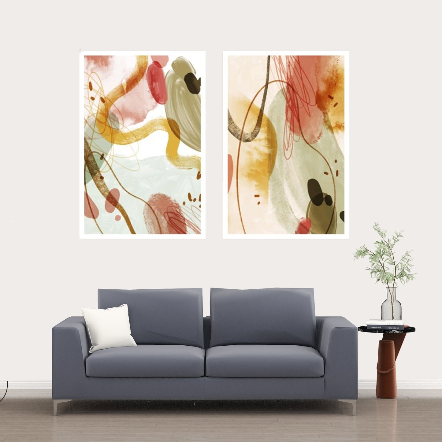 Abstract-golden-stone-art-hanging-pictures-waves-artistic Paintings