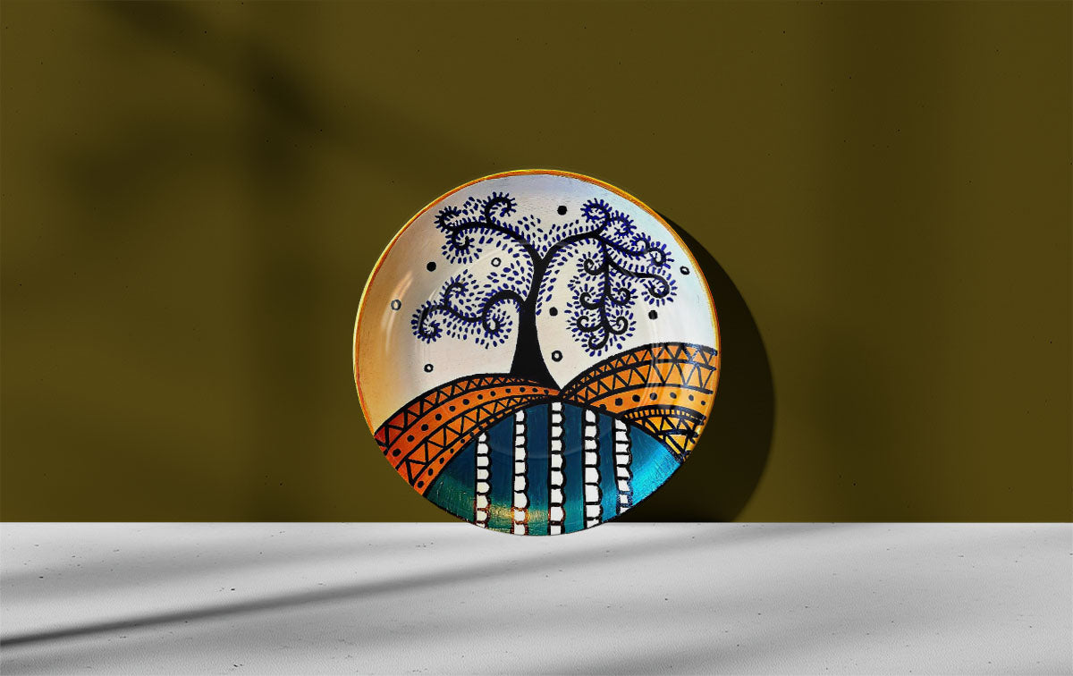 Pattchitra Mandala Handmade Plate For Wall Art