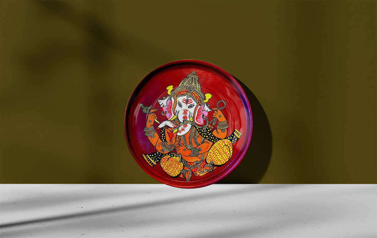 Lord Ganesha Wall Hanging Decorative Handmade Plate