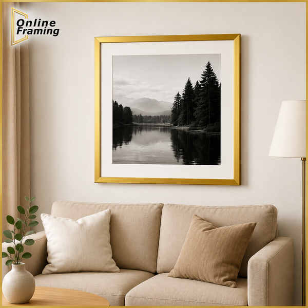 Obsidian Luxe Metal Frame – Premium Glossy Aluminum Picture Frame