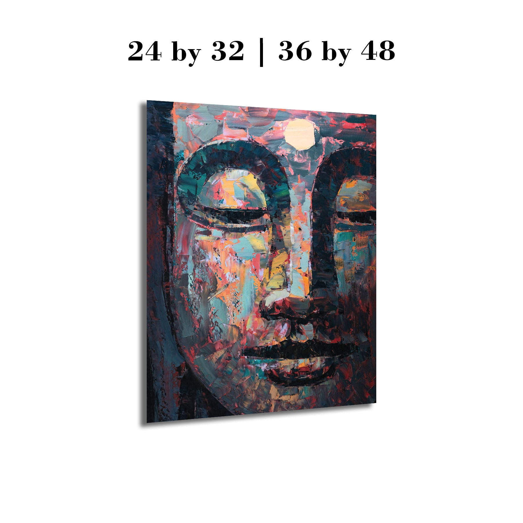 Buddha Wall Art Digital Buddha Face Canvas