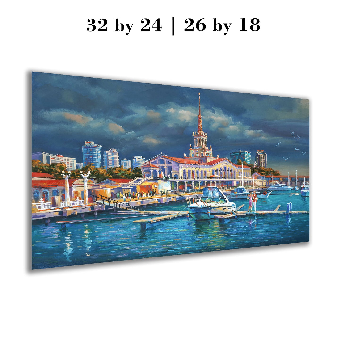 A Berth in Seaport of Sochi Digital Painting