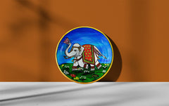 Rajasthani Elephant Decorative Handmade Decorative Plate