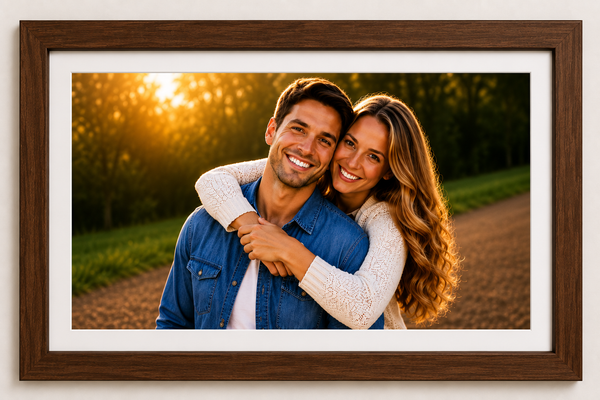 Modern Flat Wooden Photo Frame | Custom Wall Picture Frame Online