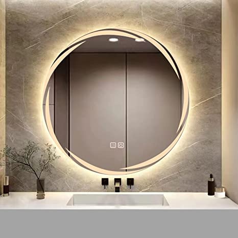 Wall Mounted Round Led Light Mirror