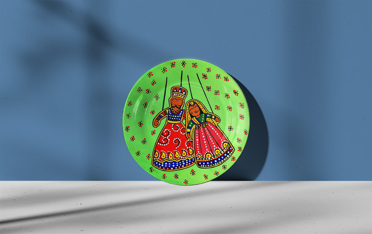 Rajasthani Kathputli Hand-Painted Plate