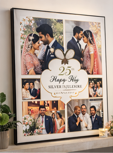 25th Anniversary Silver Jubilee Photo Frame