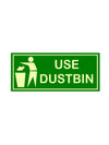 Store office supplies sunboard use dustbin sticker signage sign board Green (30X13 Cm)