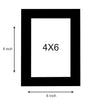 4 by 6 inch Black Photo Frame
