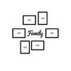 Family wall photo frames with mdf plaque for home living room