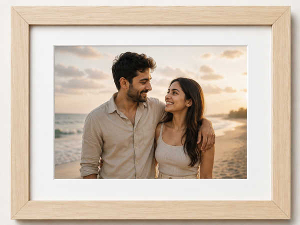 Slim Wooden 0.5 Inch Photo Frame