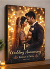 1st Wedding Anniversary Canvas Photo Frame – Personalized Couple Canvas Print