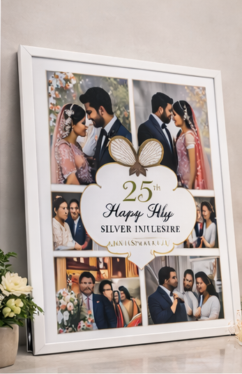 25th Anniversary Silver Jubilee Photo Frame