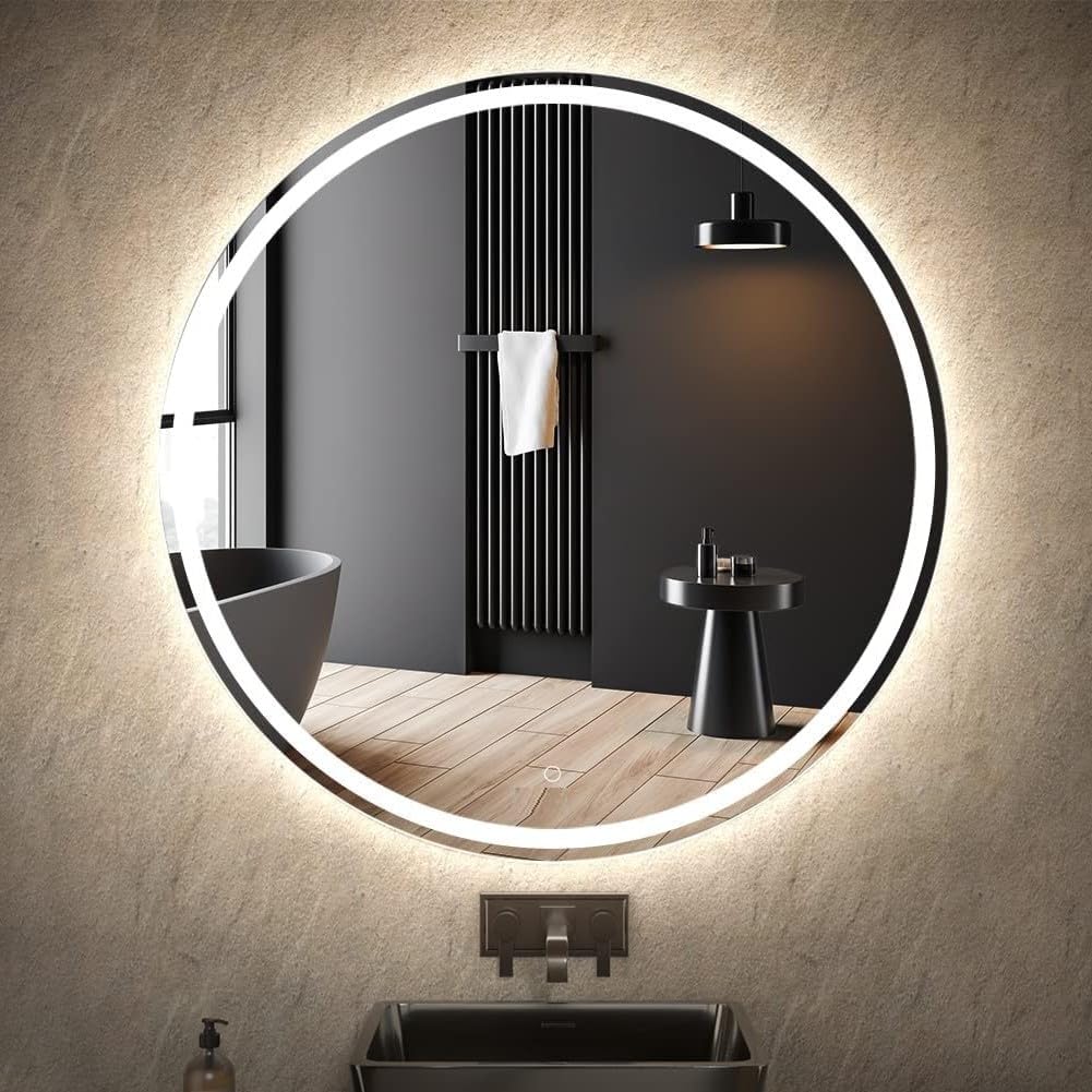 Wall Mounted Round Led Light Mirror