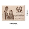 India Personalized Engraved Wooden Anniversary Picture Frame