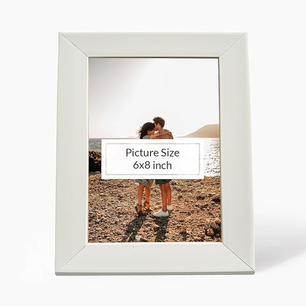 6 by 8 inch White Photo Frame