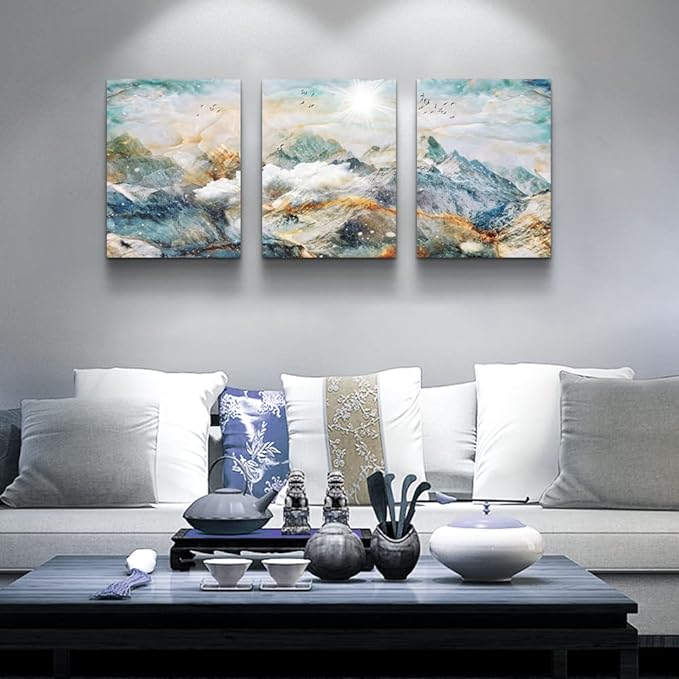 Set of four abstract paintings