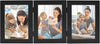 Three Picture Frame Hinged Photo Frame Folding Wedding Family Frames Collage with Glass