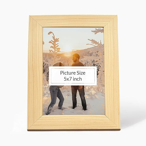 5 by 7 inch Natural Photo Frame